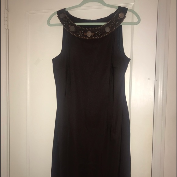 Dress Barn Dresses & Skirts - Dress barn brown beaded midi dress